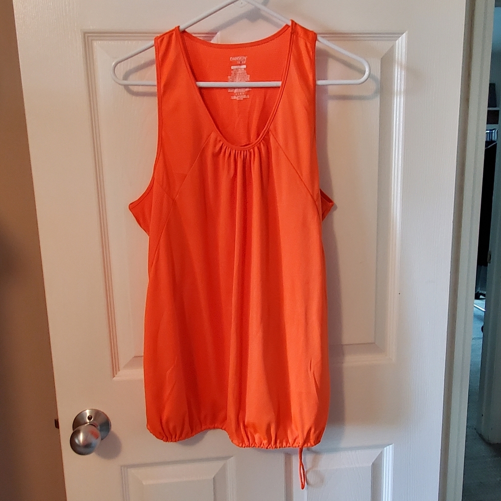 Racerback tank with drawstring